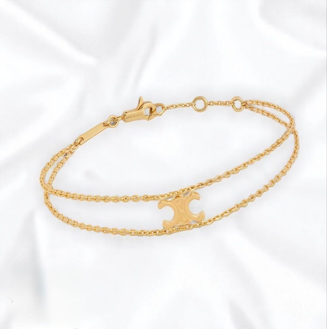 お値下げ　ほぼ未使用　完売品　CELINE トリオンフ サスペンダーブレスレット