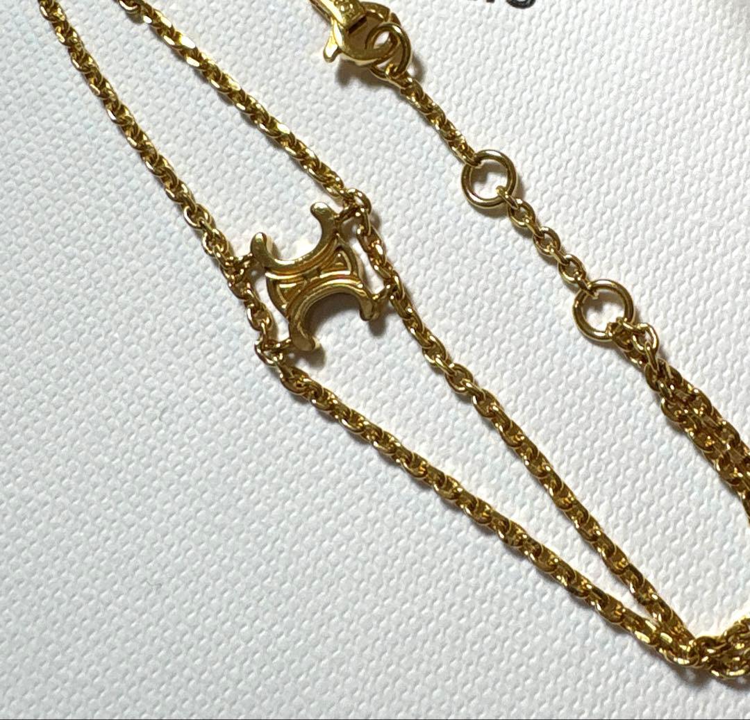 お値下げ　ほぼ未使用　完売品　CELINE トリオンフ サスペンダーブレスレット