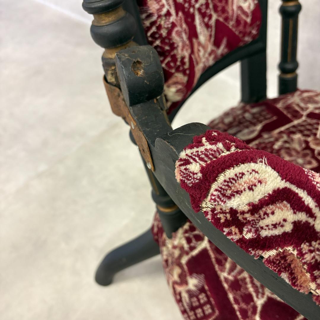 ネパール　パタン製　アンティークアームチェア【A】