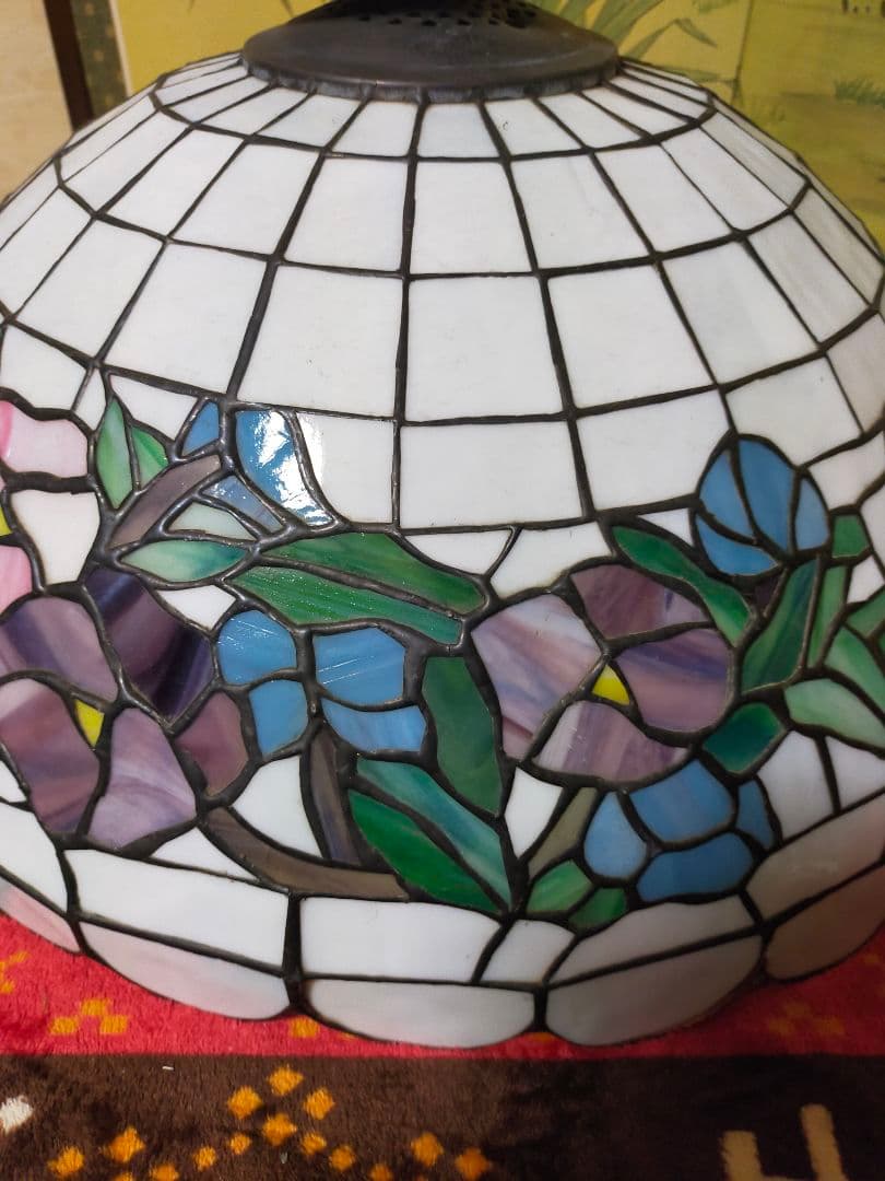 ステンドグラス　大きな照明　アンティーク　昭和レトロ