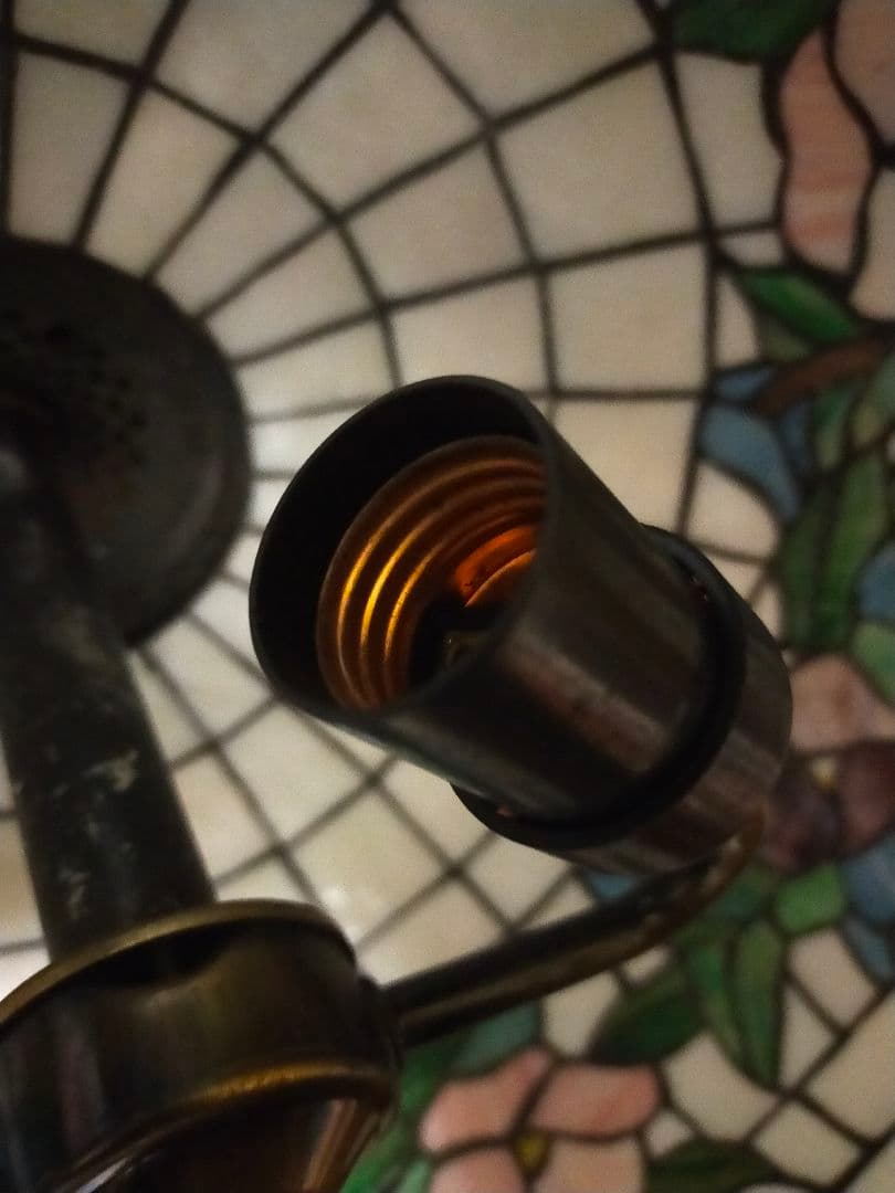 ステンドグラス　大きな照明　アンティーク　昭和レトロ