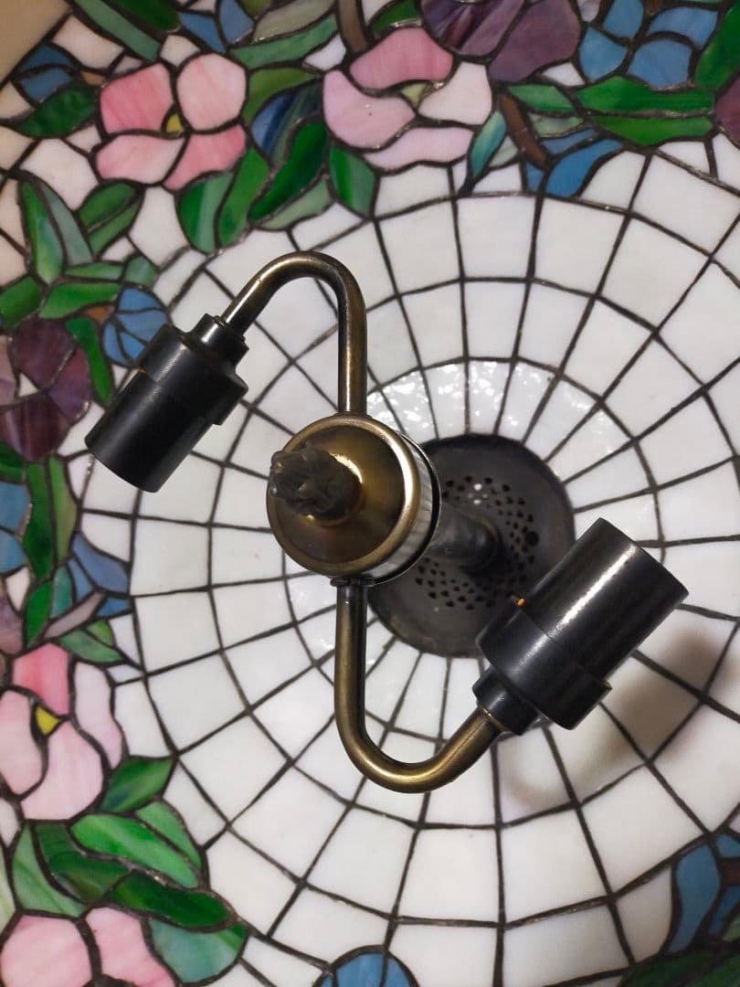 ステンドグラス　大きな照明　アンティーク　昭和レトロ