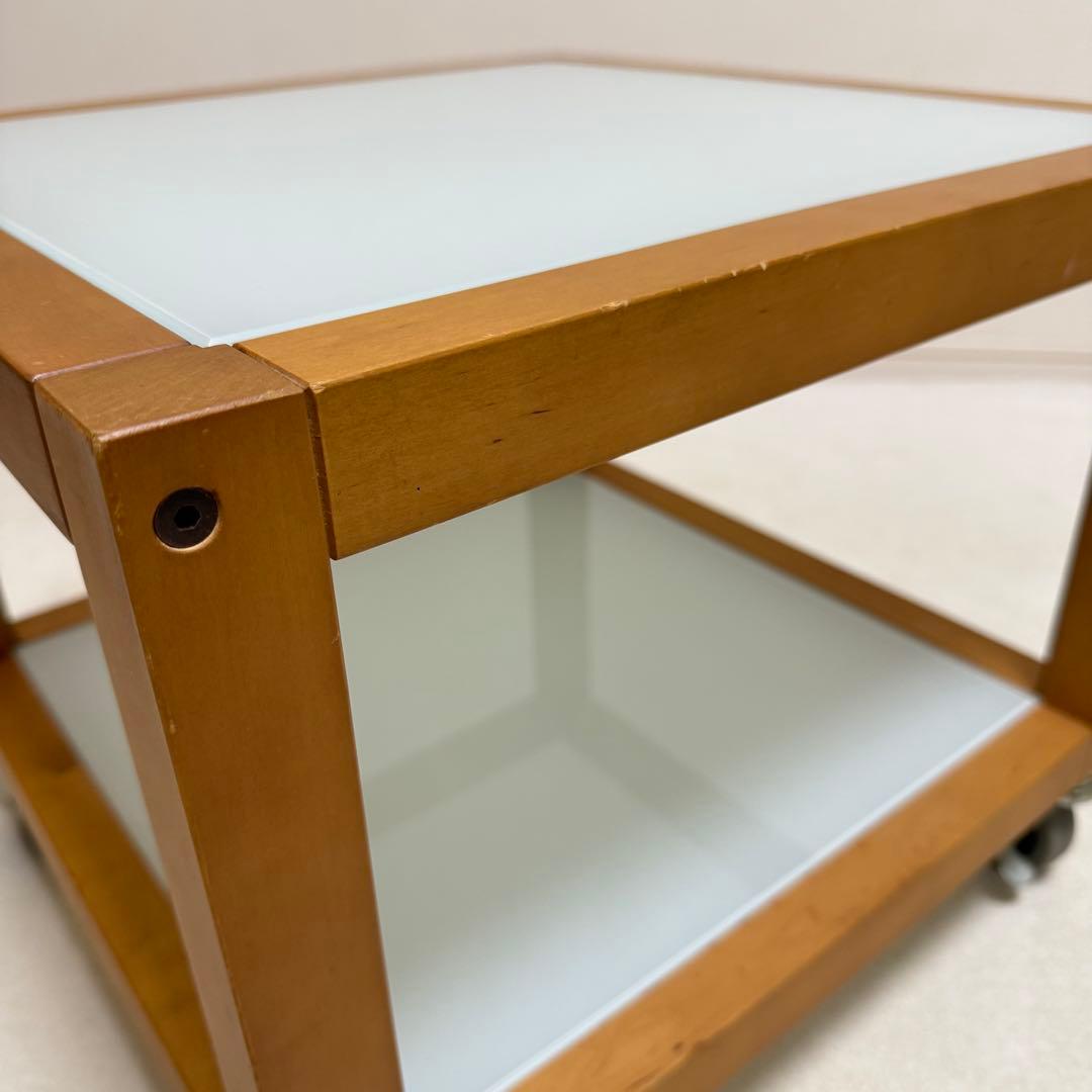 【廃盤・希少】無印良品 ガラス天板 正方形　サイドテーブル　北欧　ローテーブル