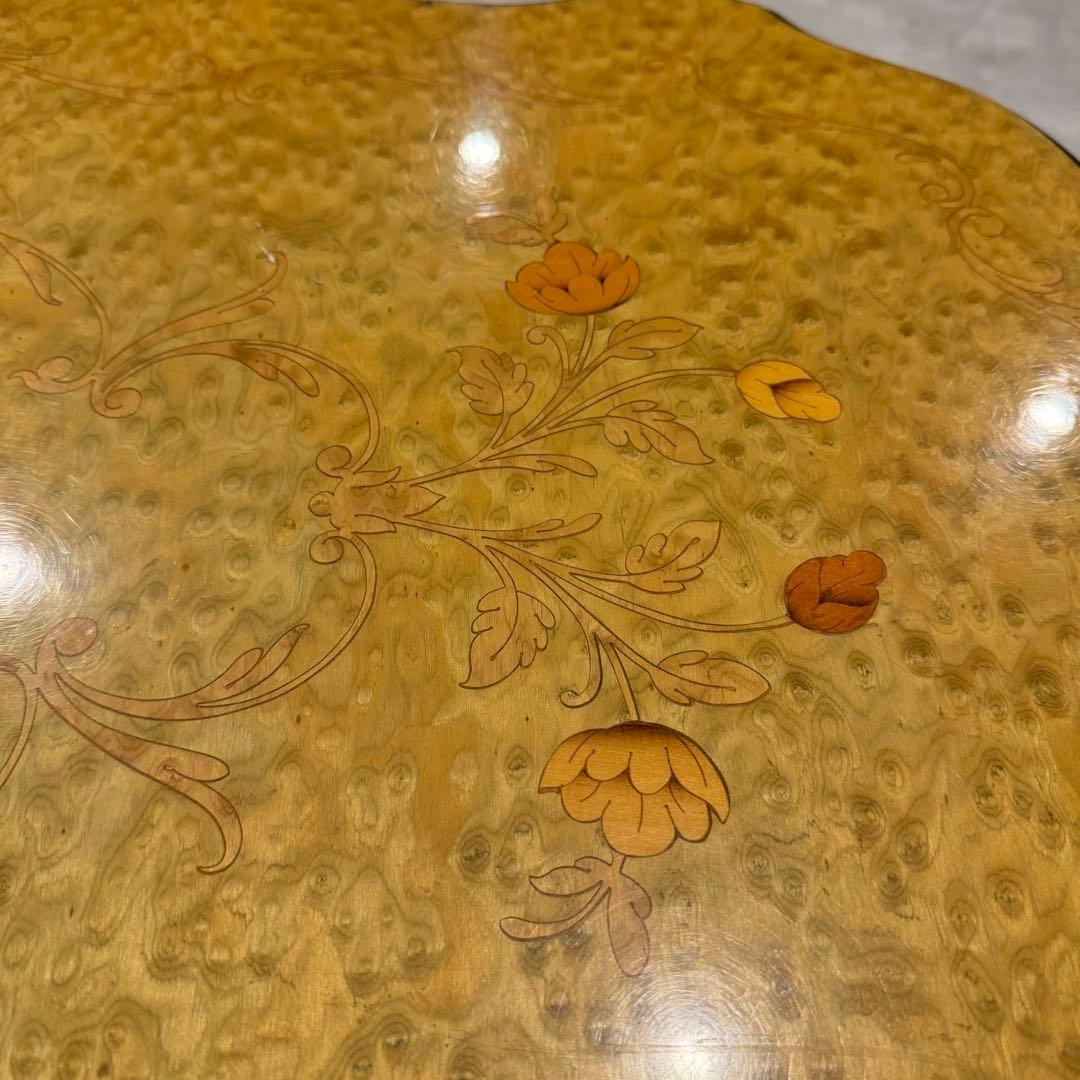 【イタリア製】ボタニカル柄 ローテーブル サイドテーブル 花柄