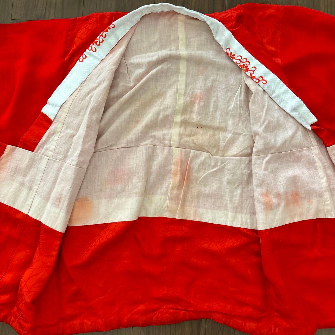 七五三 ３歳 アンティーク 菊丸紋着物 ベルベットの被布セット