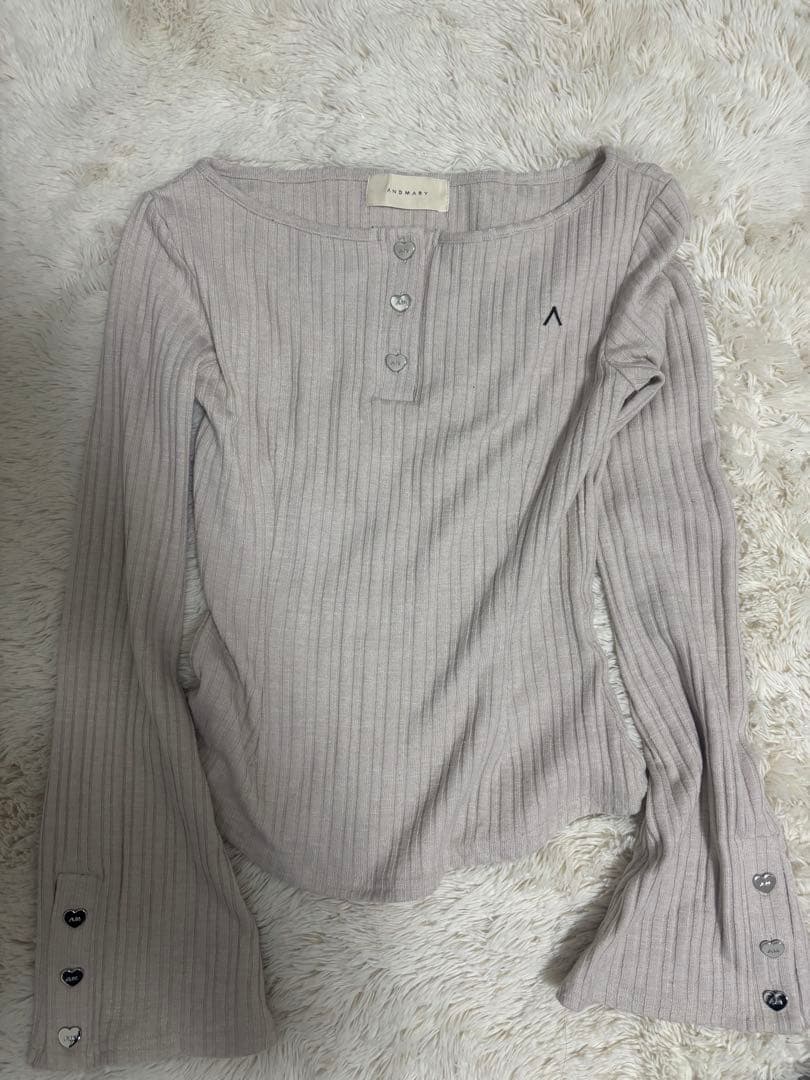 トップス andmary Dorothy heart tops