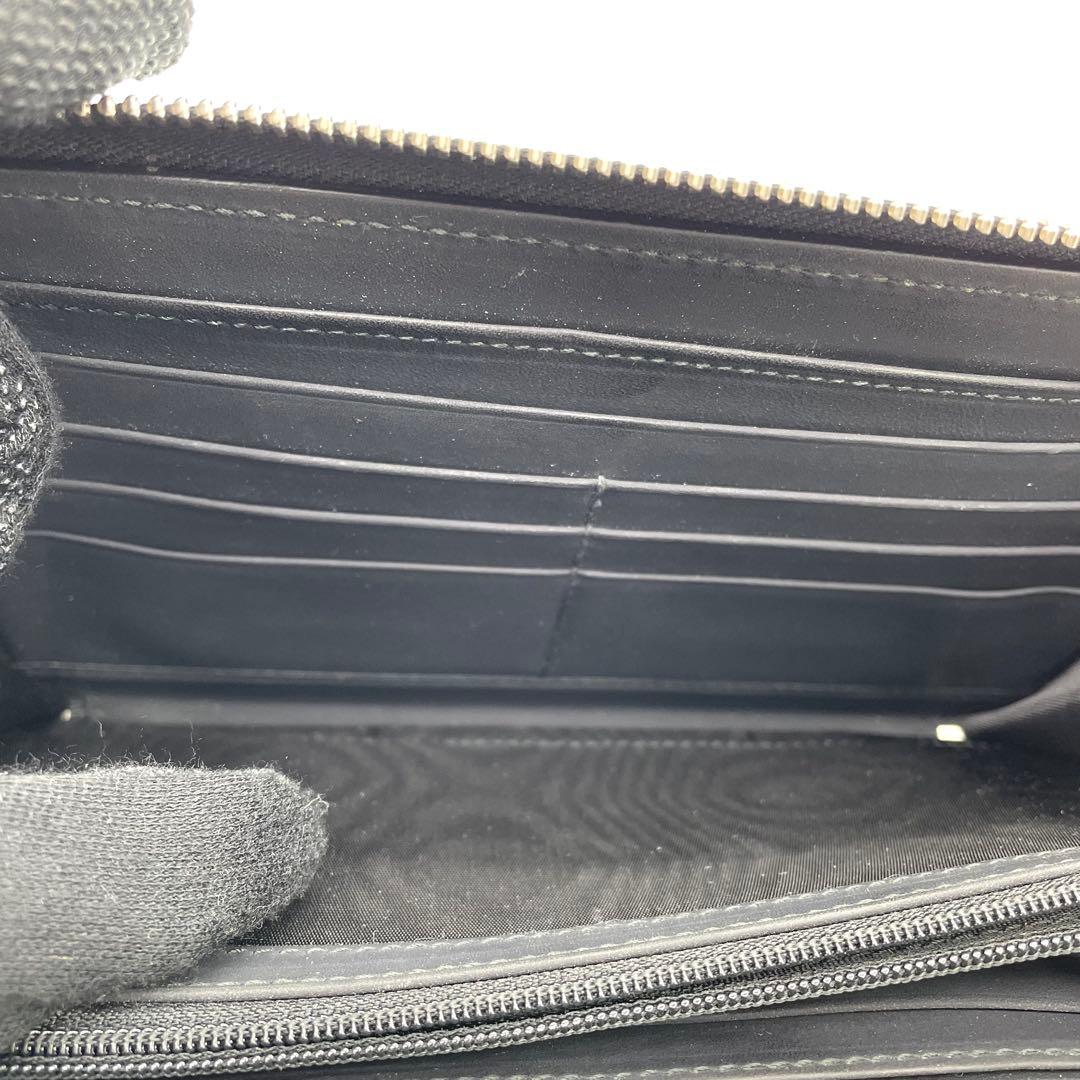 【極美品】グッチ　オーガナイザー　シェリーライン　シマ　GG レザー　ブラック