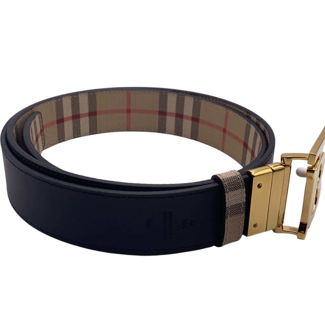 美品★Burberry　バーバリー　ベルト　リバーシブル101-111cm