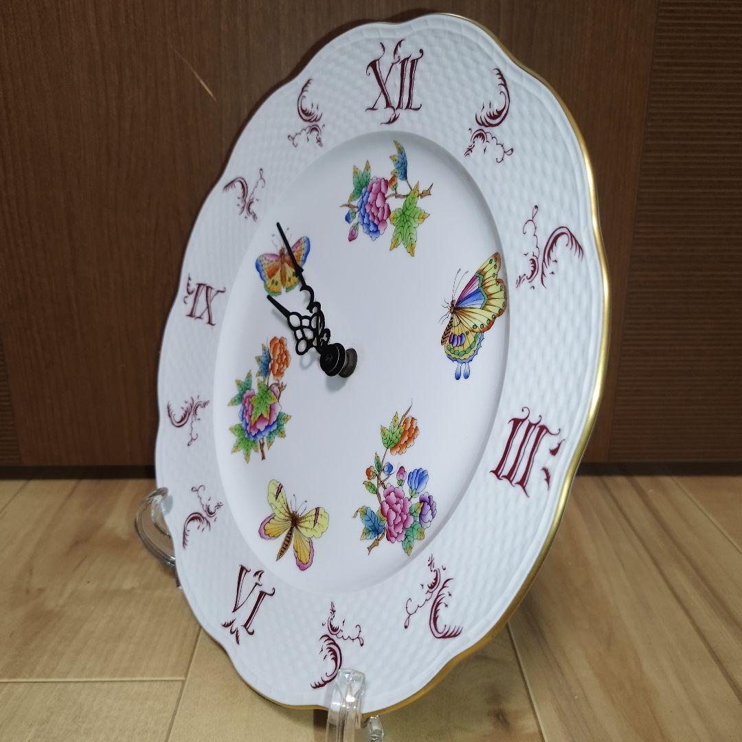 ヘレンド　ウォールクロック　ヴィクトリアブーケ　壁掛け時計