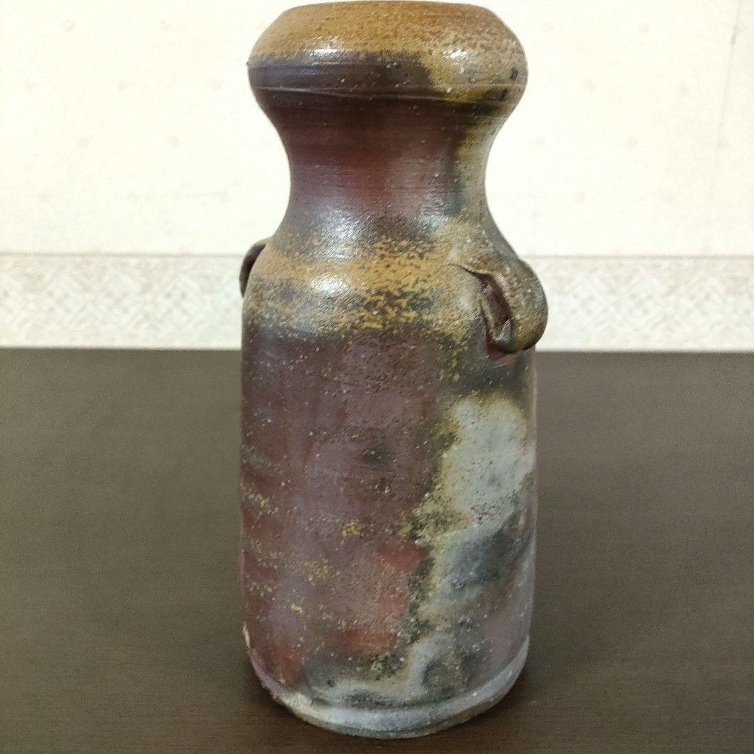 ミィ　人間国宝 伊勢崎淳 備前焼 耳付花入 花器 花瓶 華道具 茶道具