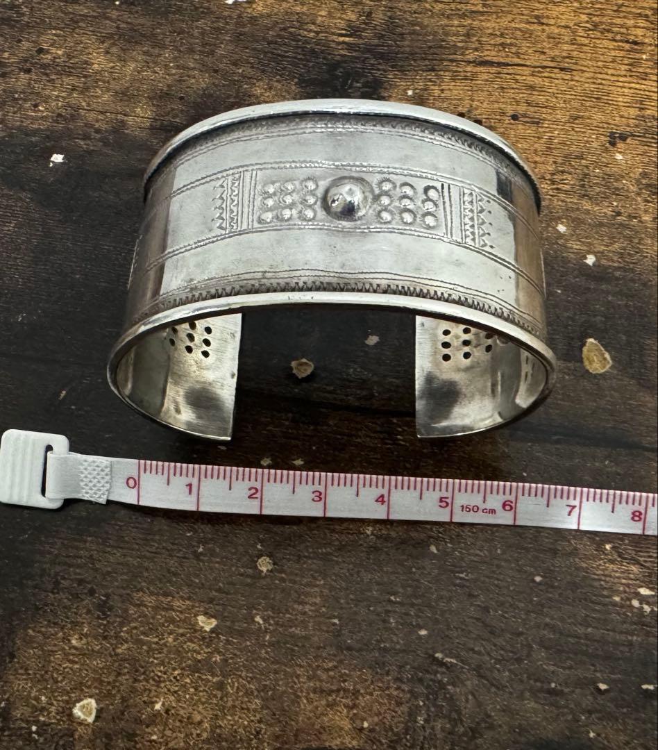 着画あり　激レア オールドストック トゥアレグ族 ワイドバングル