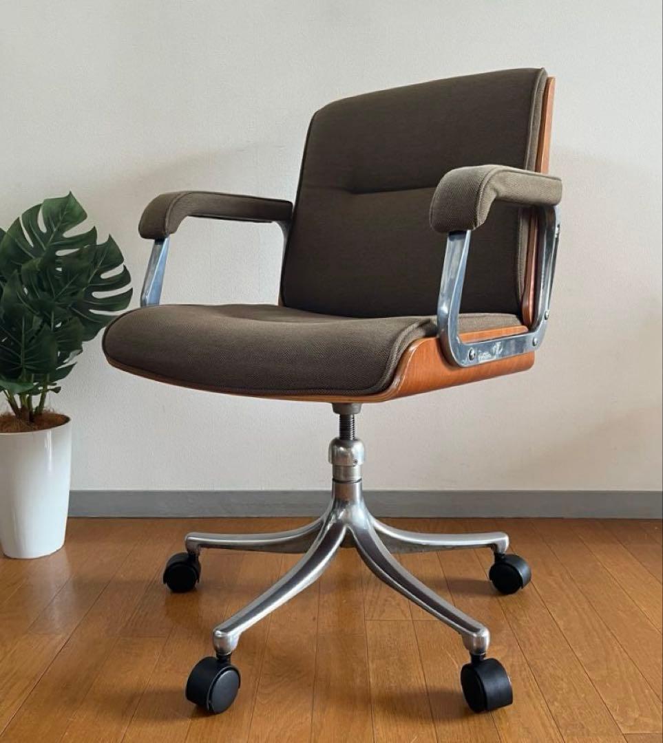 ヴィンテージ　プライウッド　デスクチェア　ミッドセンチュリー　レトロモダン　椅子