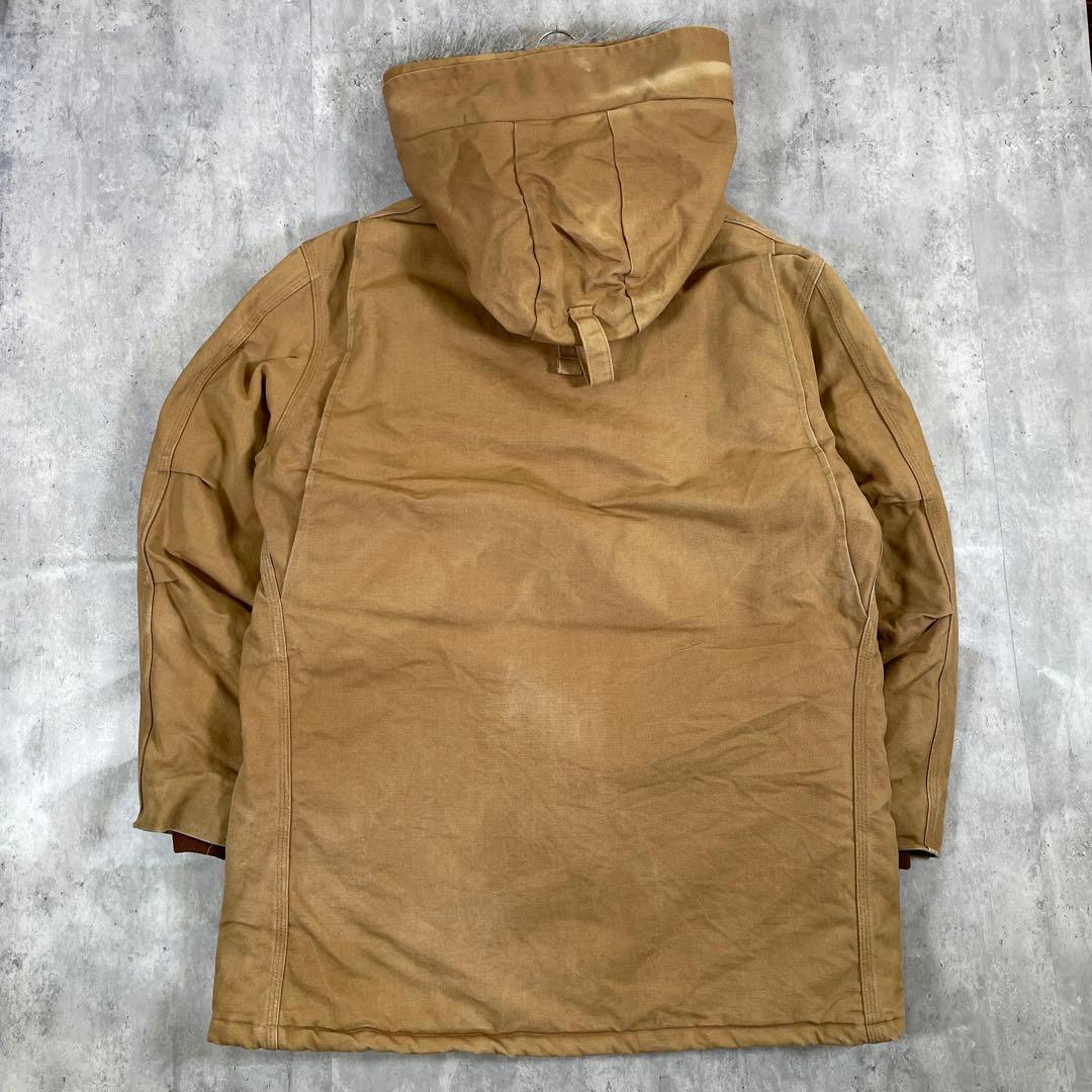 星形タグ◆80s carhartt【XL】シベリアンパーカー ダック地 ファー