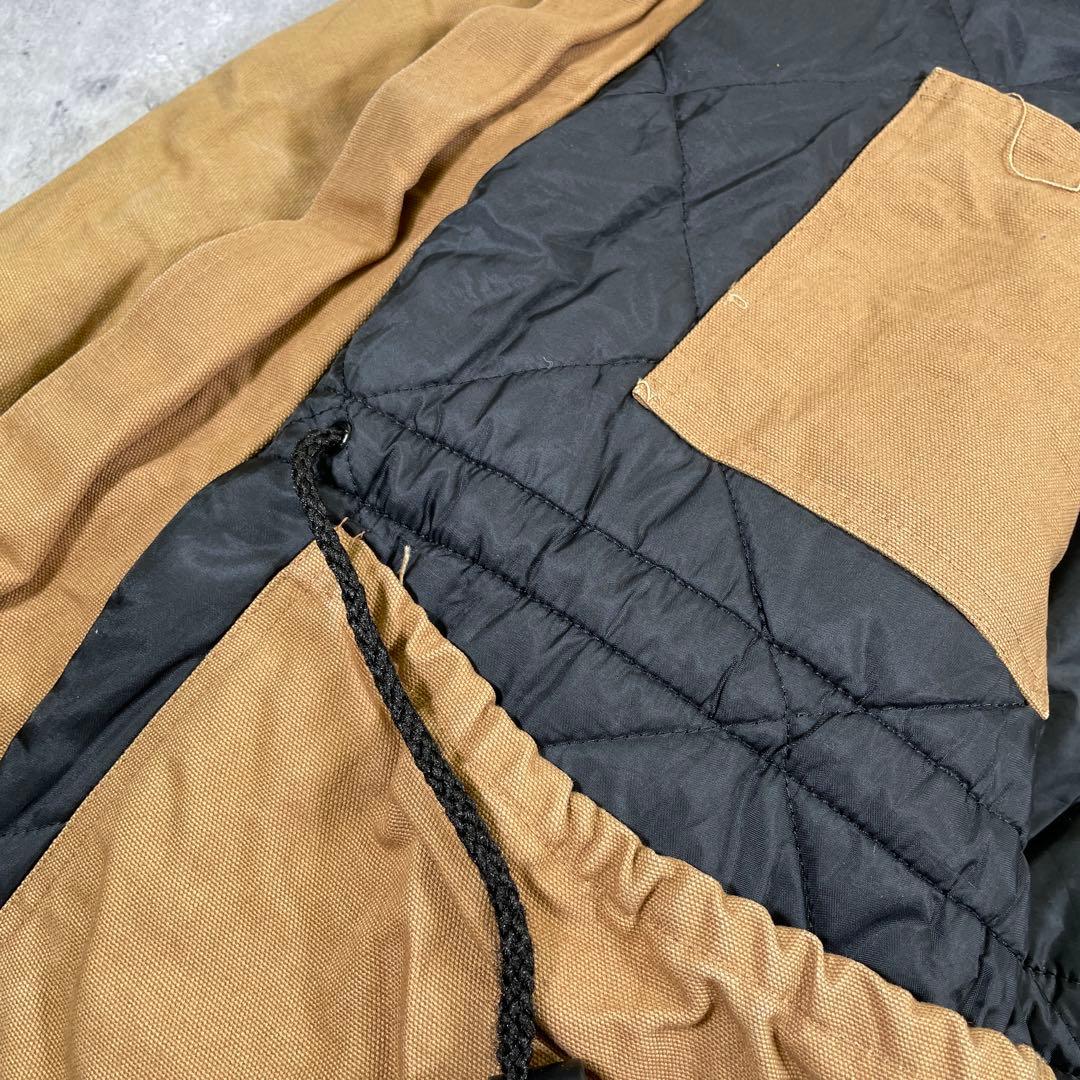 星形タグ◆80s carhartt【XL】シベリアンパーカー ダック地 ファー