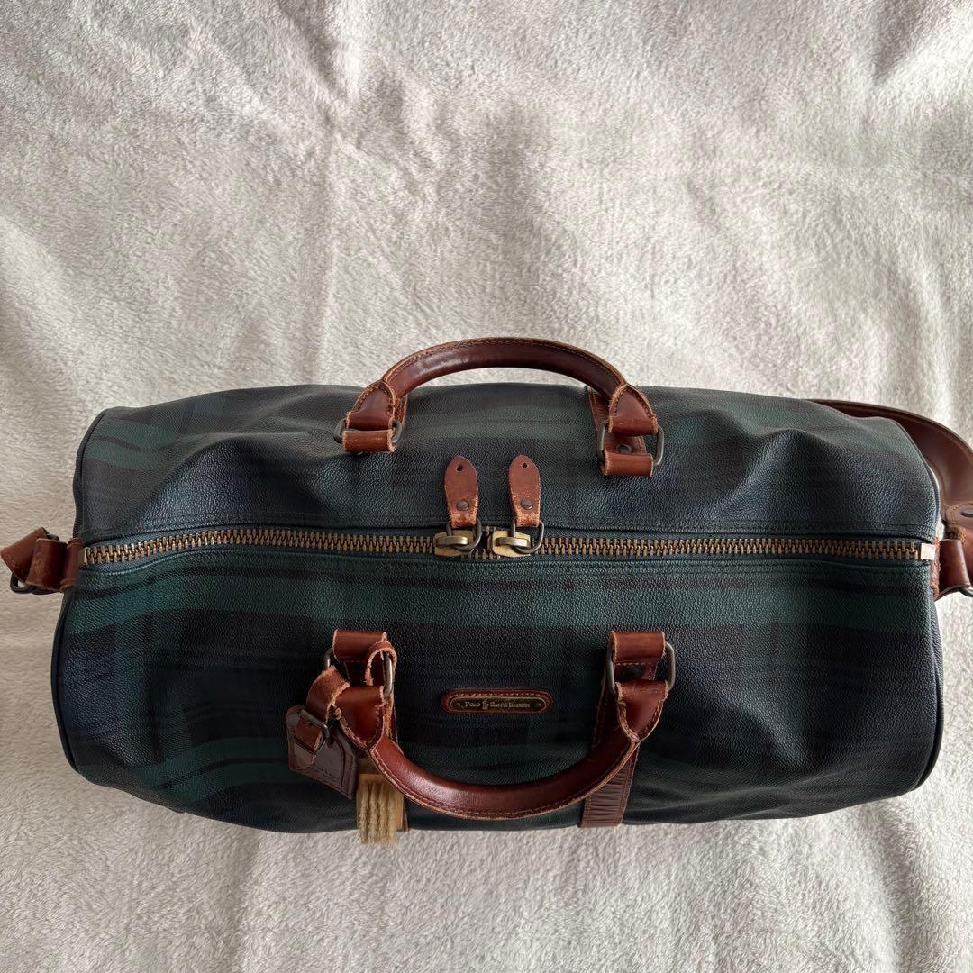 ✨️美品 ポロラルフローレン ボストンバッグ PVCレザー グリーン 2WAY