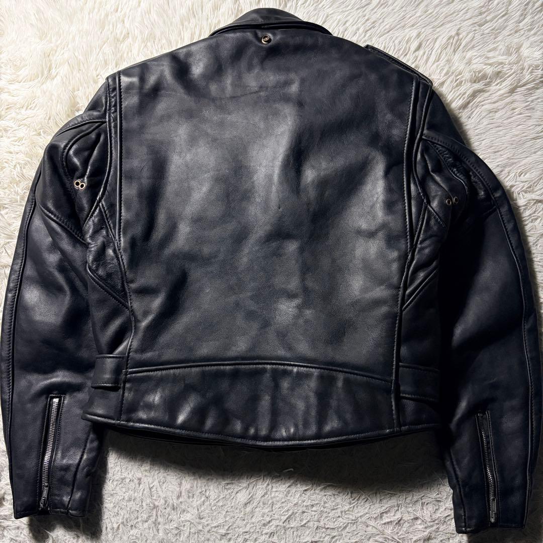 【米国製】schott ライダースジャケット 618 本革　ブラック 42