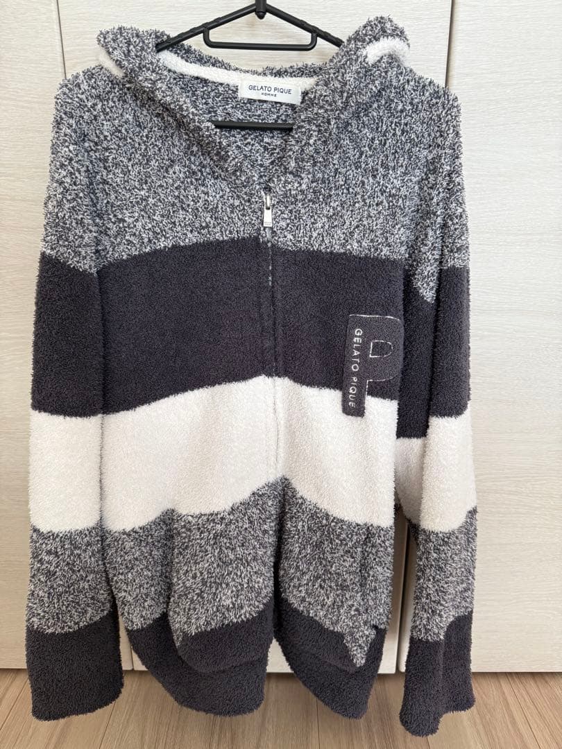 GELATOPIQUE ボーダー柄 パーカー ルームウェア パジャマ ペアルック