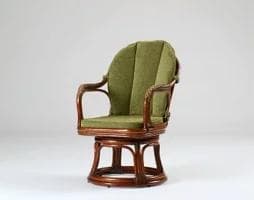 カザマ オリッサ ハイバックシーベルチェア ラタン 回転式