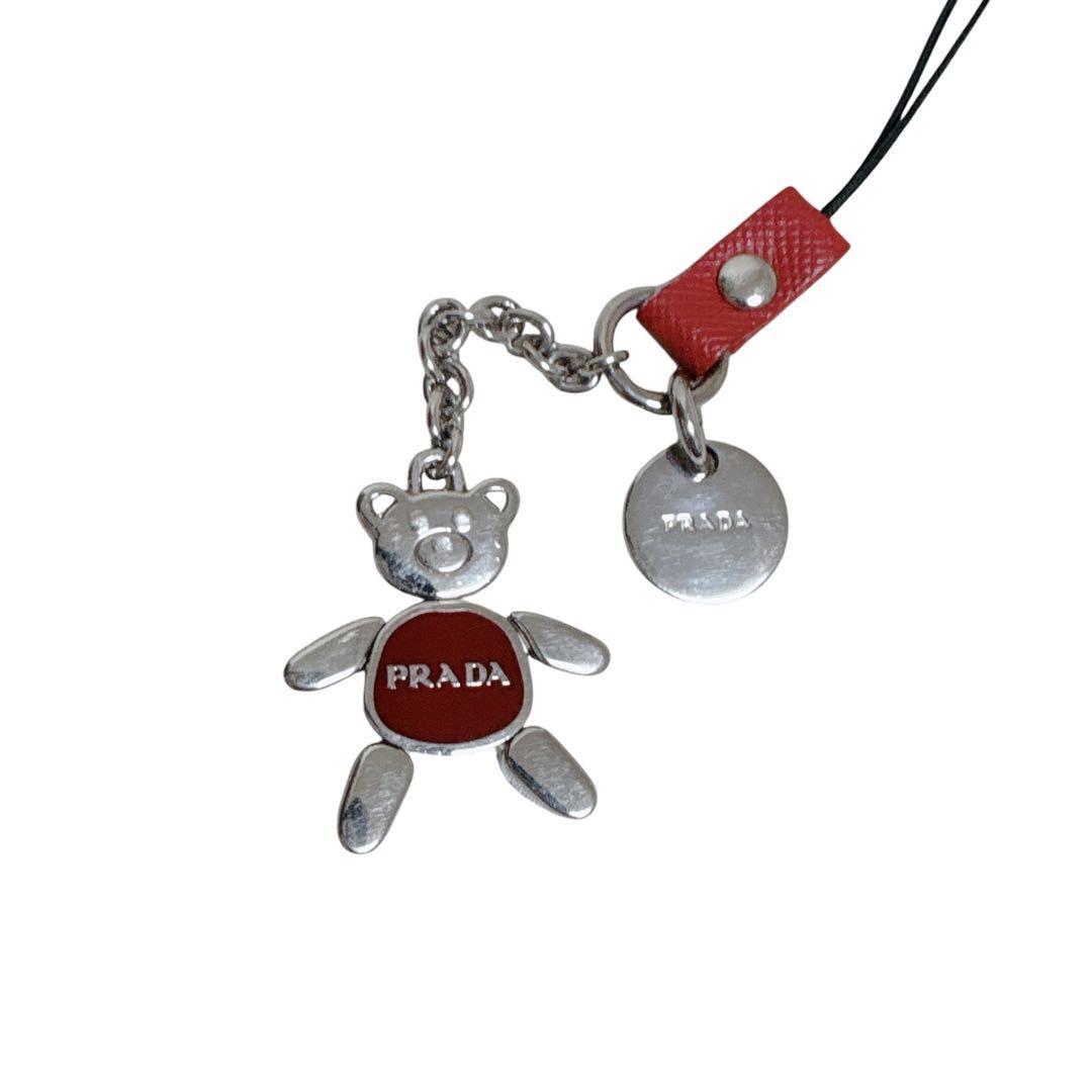 【2点セット→クマチャームのみ】PRADA イタリア製 ビーズ 箱付