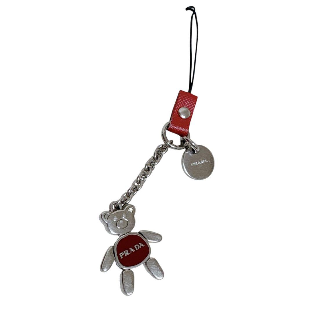 【2点セット→クマチャームのみ】PRADA イタリア製 ビーズ 箱付