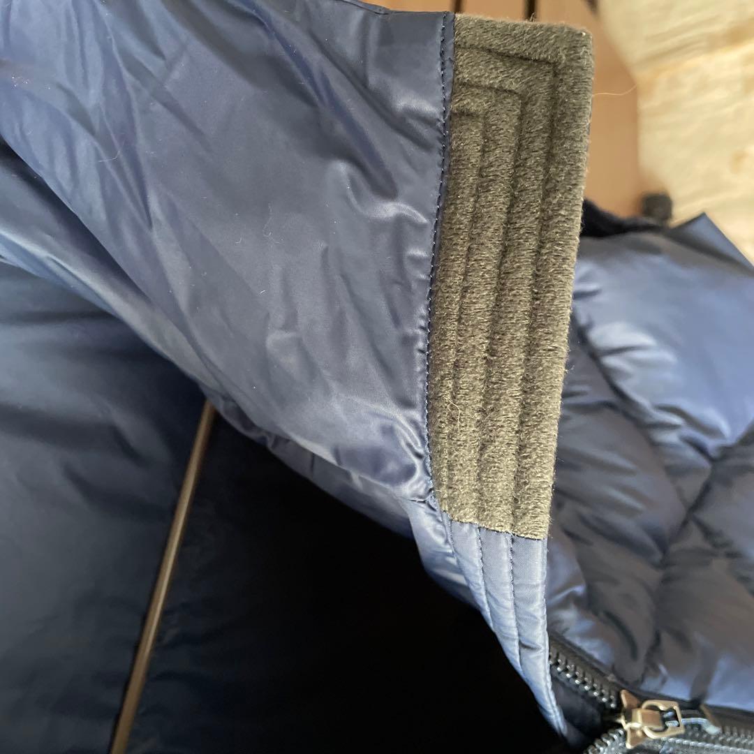 極美品THE NORTH FACE フード付きダウンベスト ネイビー