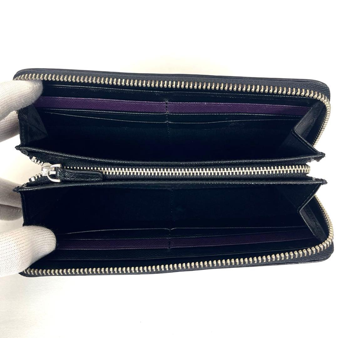 ポールスミス　長財布　ほぼ未使用　ラウンドファスナー　ドローイング　サフィアーノ