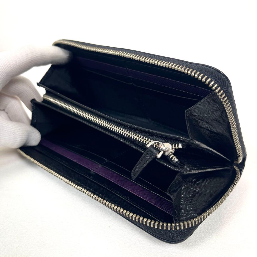 ポールスミス　長財布　ほぼ未使用　ラウンドファスナー　ドローイング　サフィアーノ