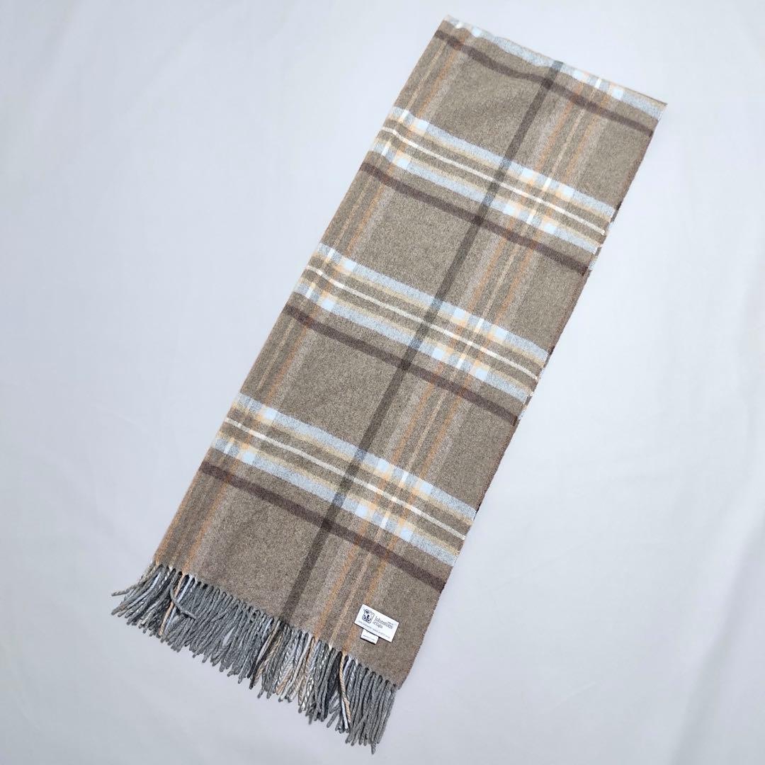 ジョンストンズ オブ エルガン 大判ストール カシミヤ100%