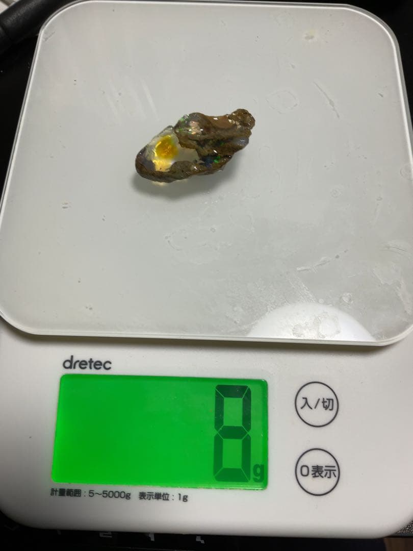 【40CT】エチオピア　オパール　原石　青　透明　黄色　ウェロ産