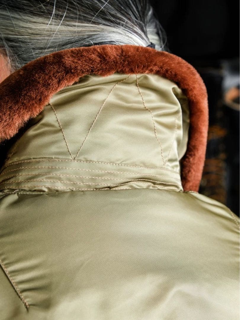 SサイズB-15B 初期型復刻フライトジャケットREALSIMONS ムートン襟