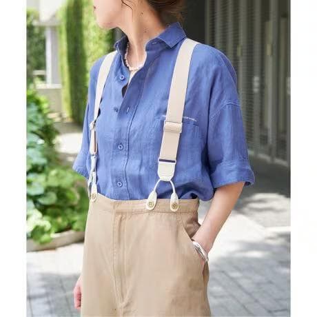 未使用★TICCA｜定価2,5万 24SS リネン半袖エンブロイダイリーシャツ