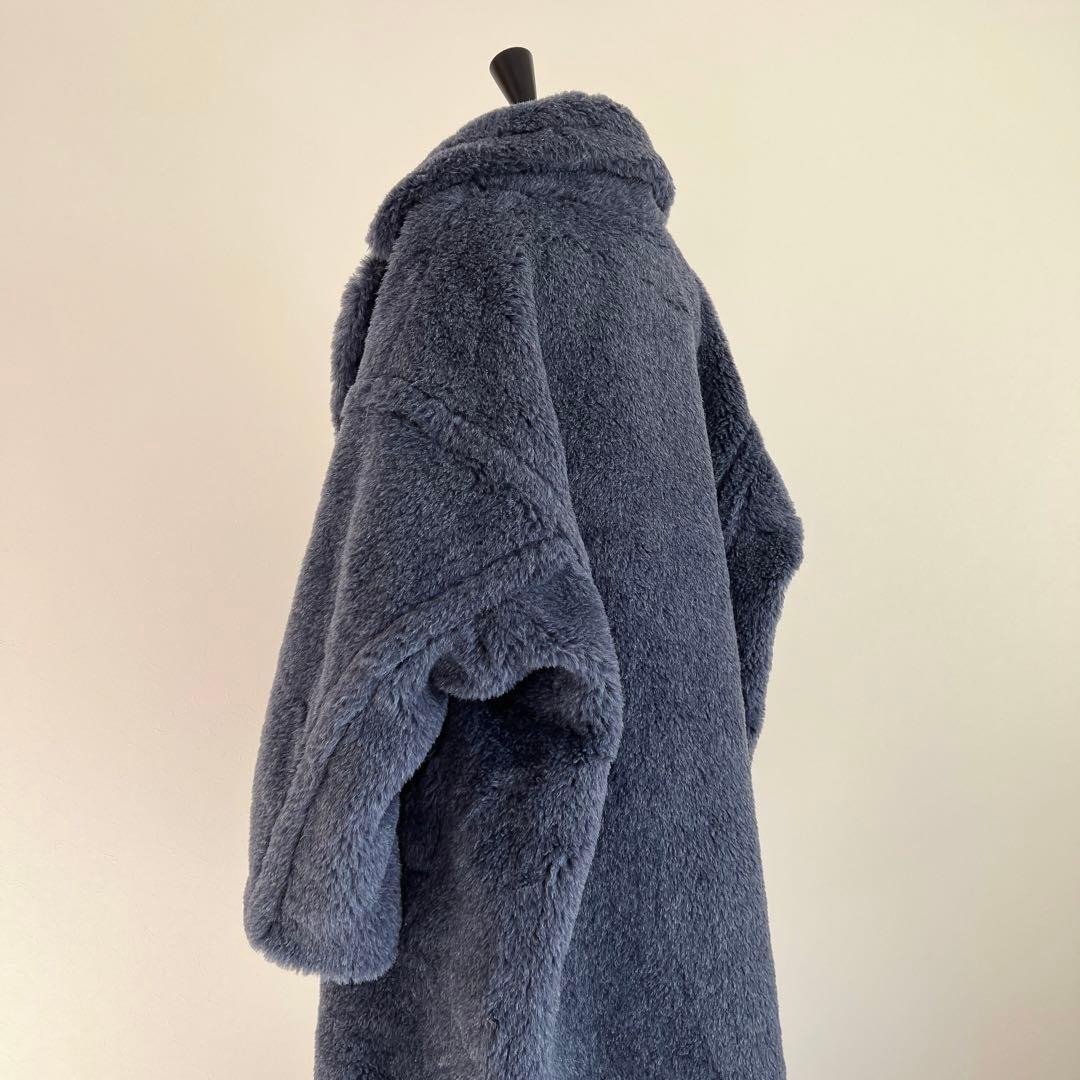 新型最新作❗️ベアロングコート テディコート ネイビー