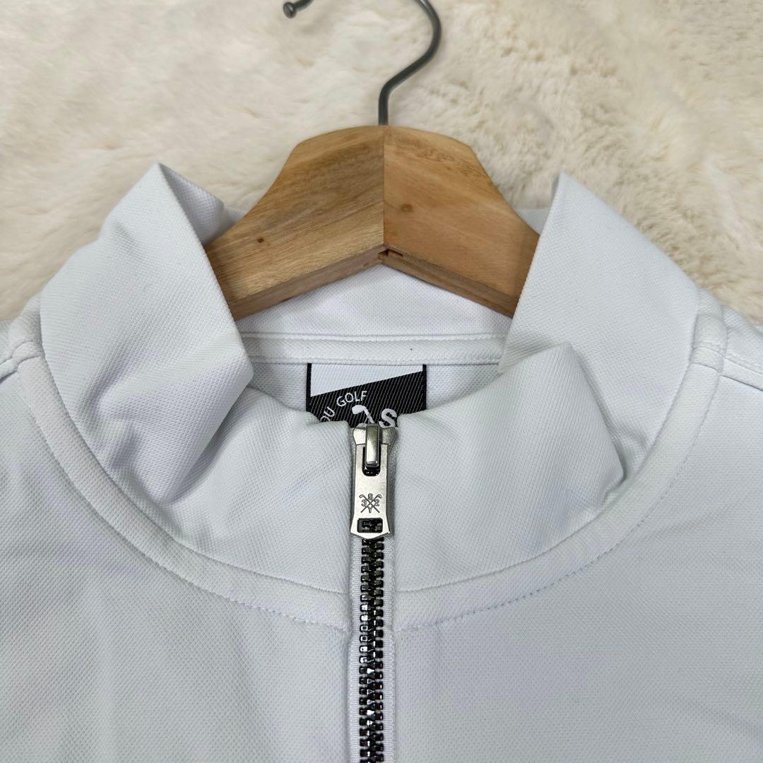 ✨美品✨SY32ゴルフ ハーフジップシャツ L ビッグロゴ 伸縮性 モックネック
