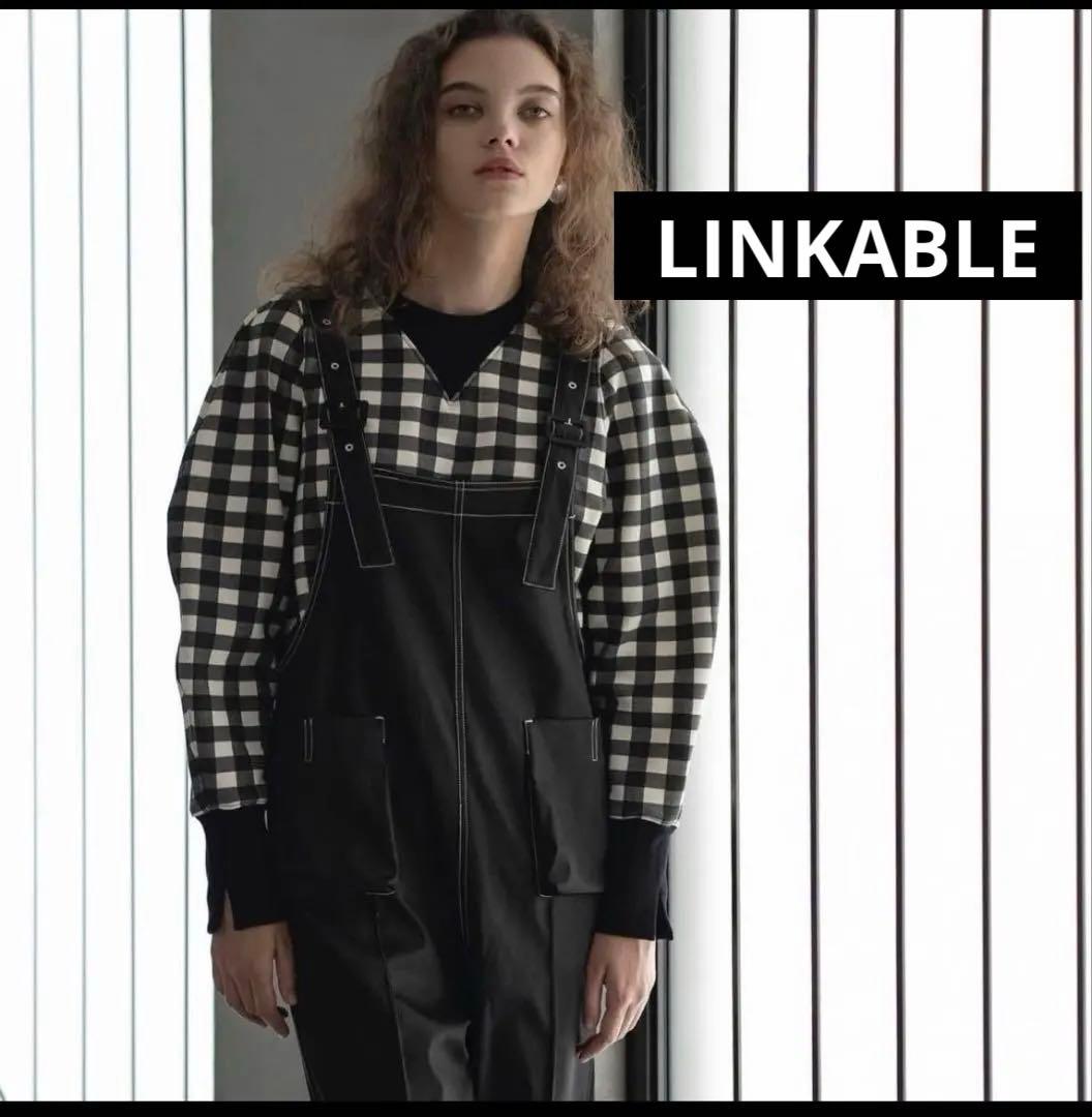 リンカブル　シャイニーサロペット(ブラック)