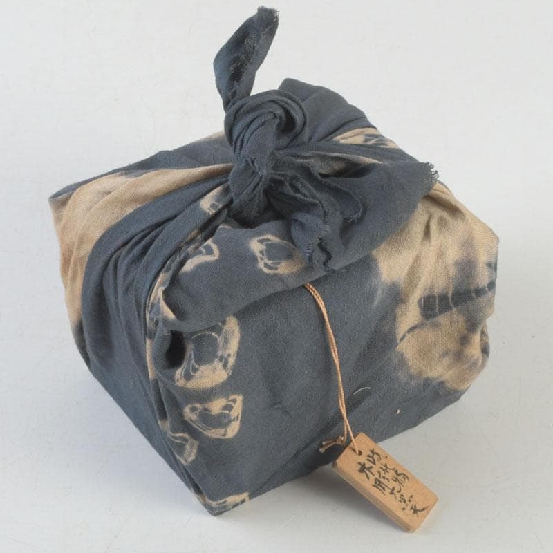 時代木彫　大黒天像　置物　書付時代箱　C　9877