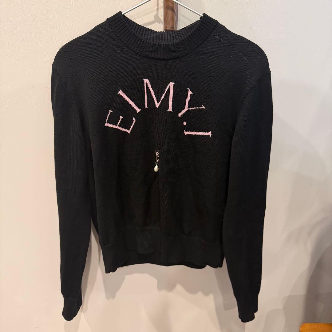 お値下げ！EIMY ロゴニットプルオーバー ブラック