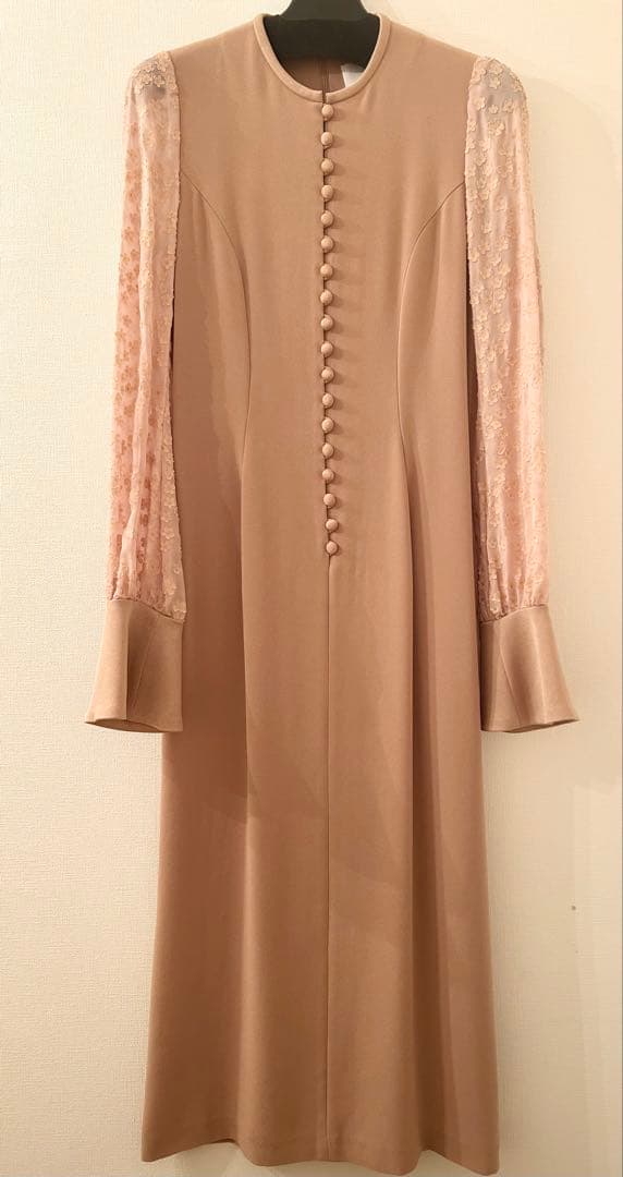 Mame Kurogouchi フラワープリントスリーブワンピース