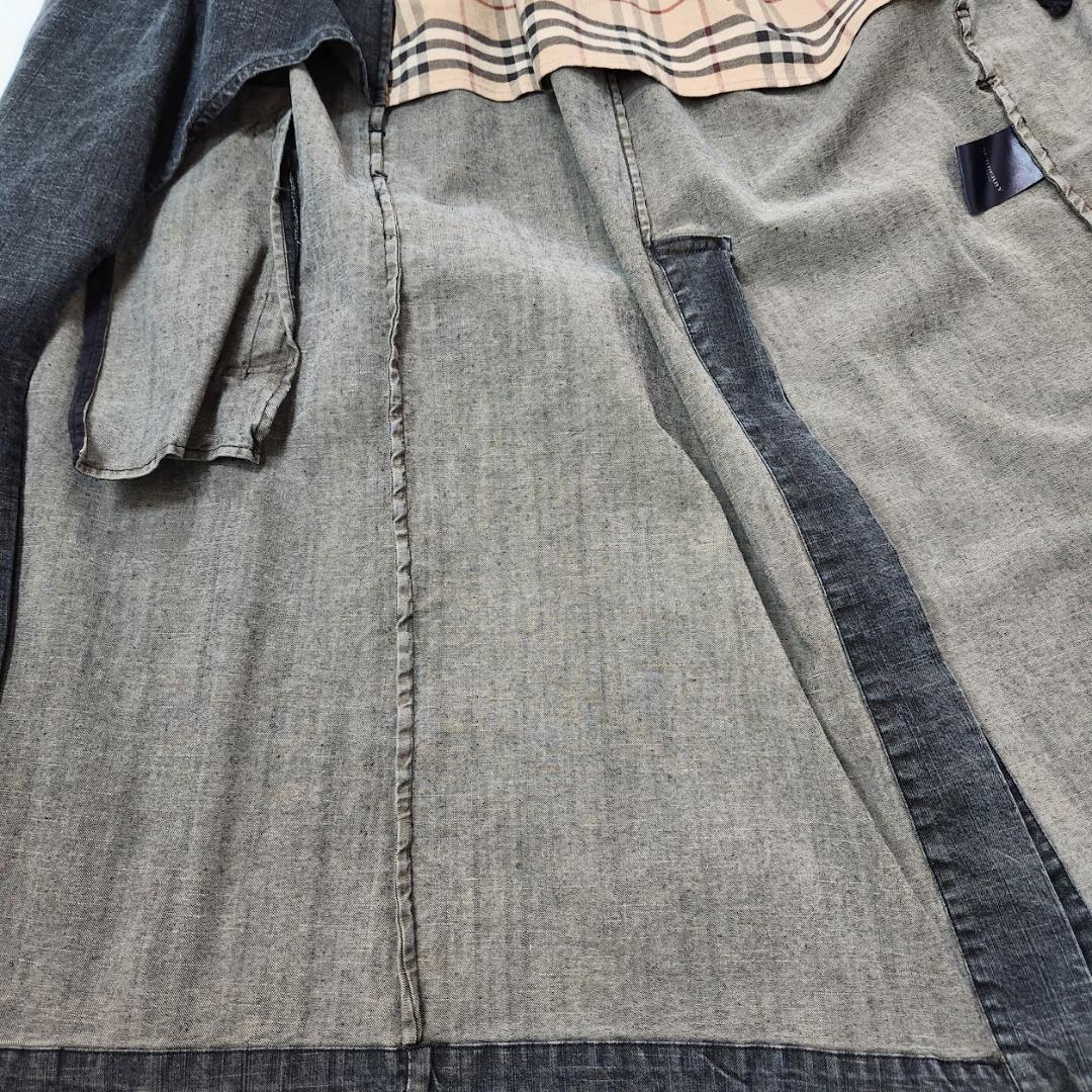 バーバリー ロンドン BURBERRY デニムトレンチコート L ノバチェック