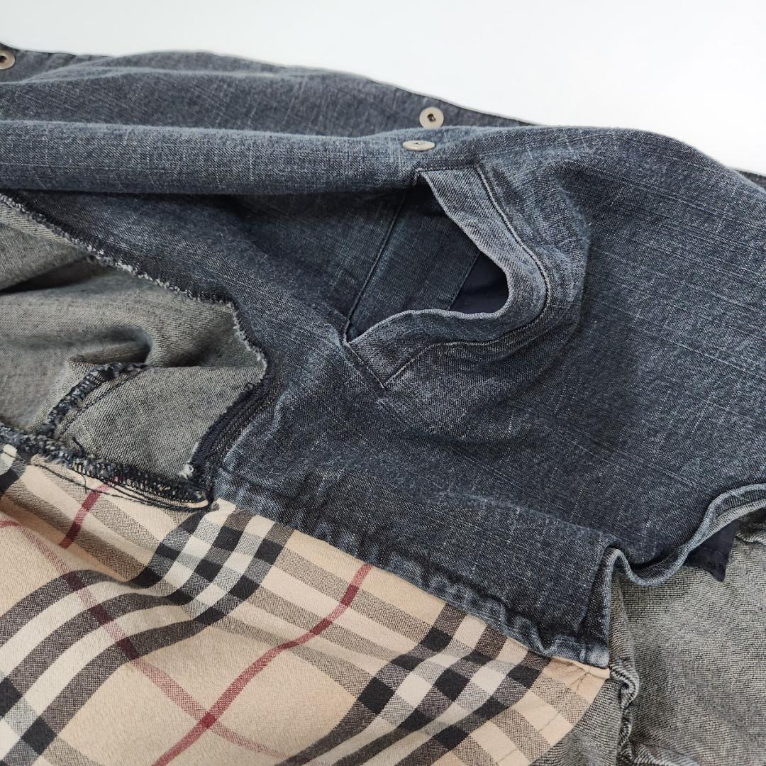 バーバリー ロンドン BURBERRY デニムトレンチコート L ノバチェック