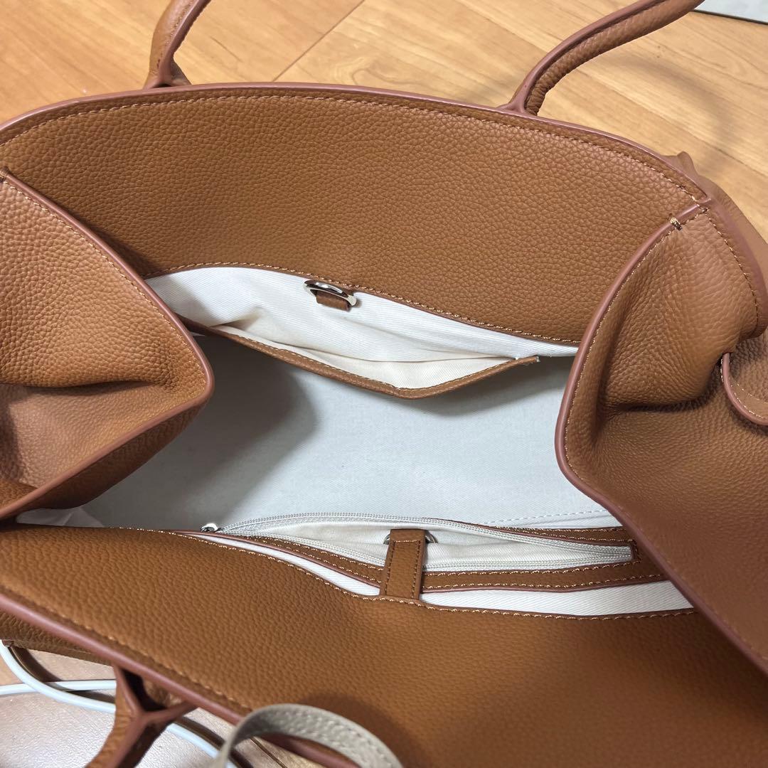 極美品ジストリーキャメル レザー トートバッグ 大容量