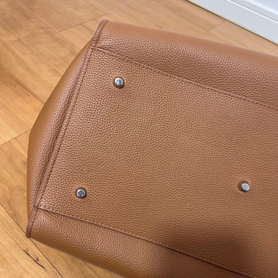 極美品ジストリーキャメル レザー トートバッグ 大容量