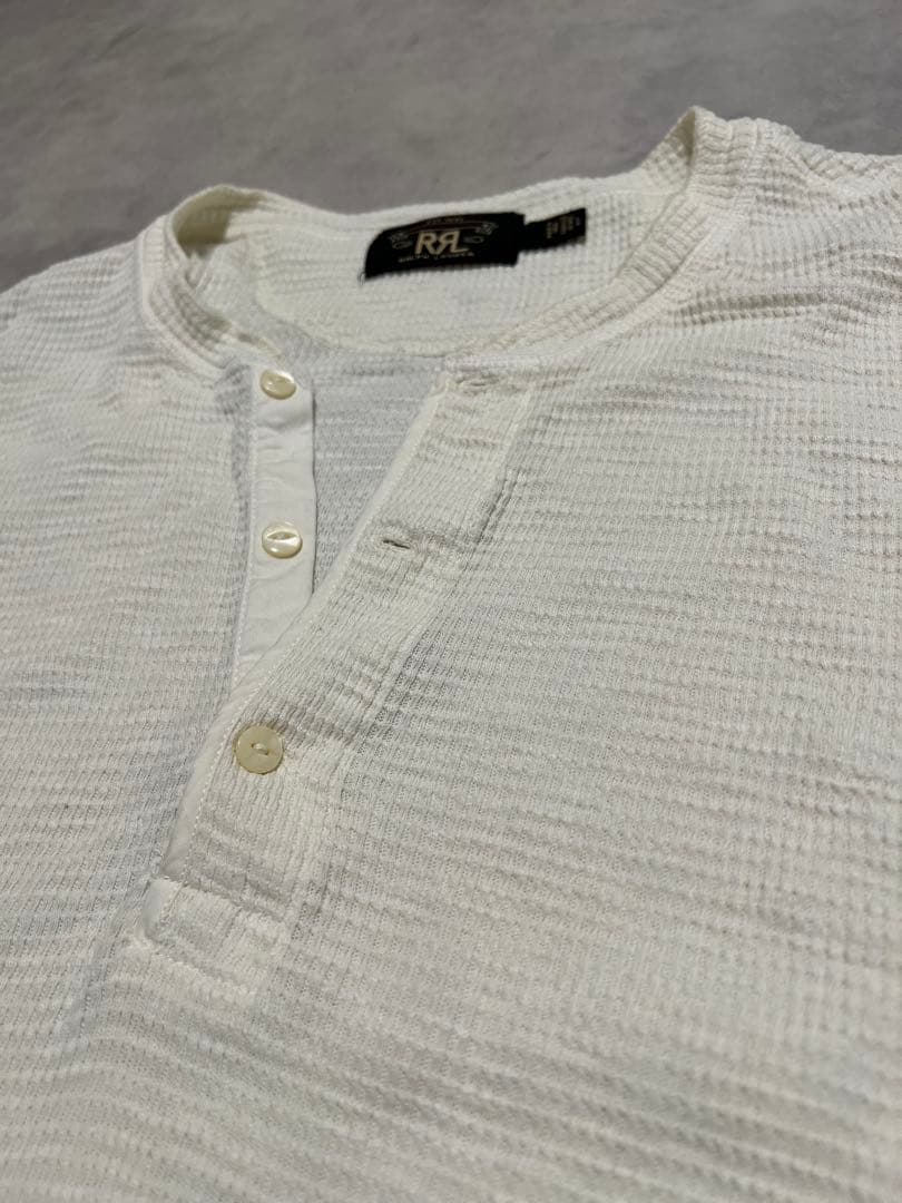 【美品】RRL L Tシャツ ダブルアールエル ワッフル　ヘンリーネック