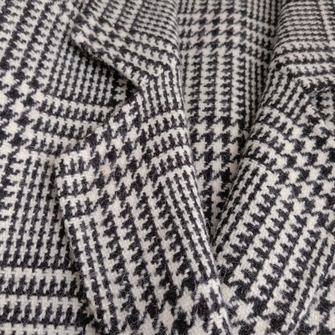 HERNO ヘルノ チェスターコート ツイード ダブル チェック柄 F