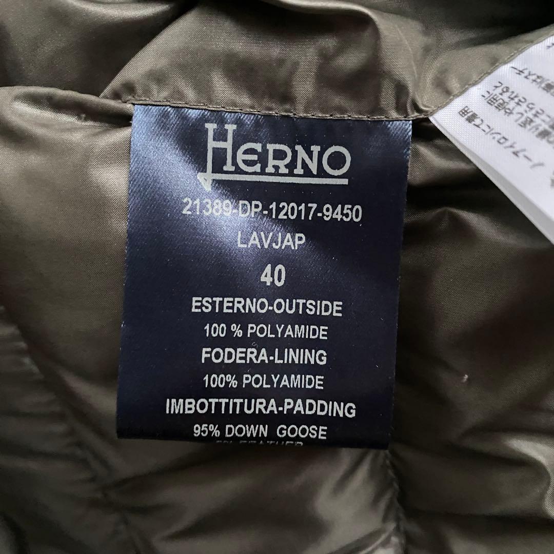 くみHerno ヘルノAMINTAアミンタ グレージュ ダウンジャケット