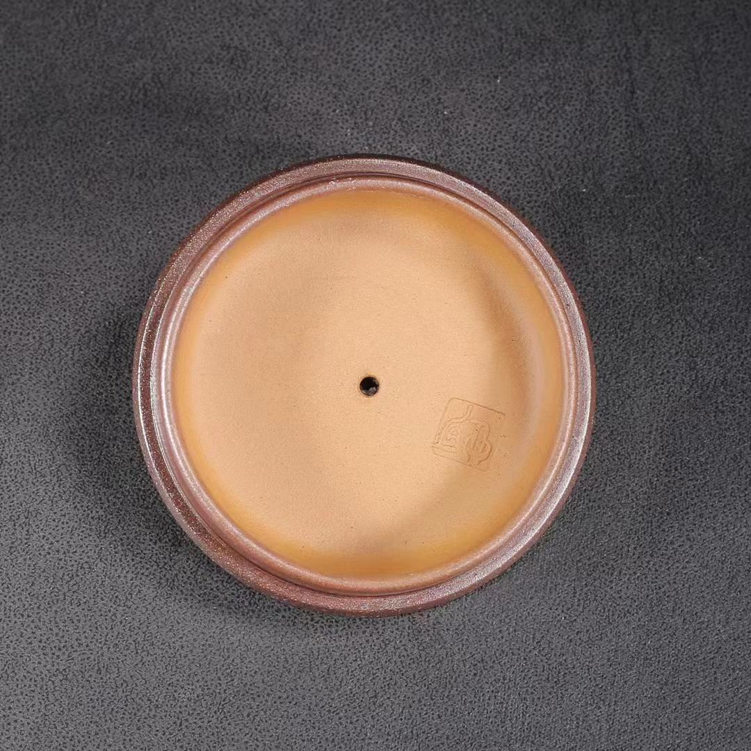 中国古美術・原鉱底槽清泥龍騰盛世紋急須・紫砂壺・底款:朱可心紋・朱泥・急須・茶壺