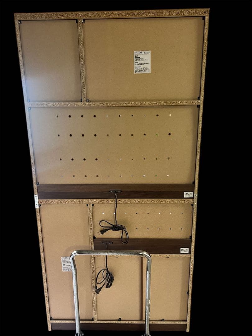 ウッド調 食器棚 ガラス扉付き