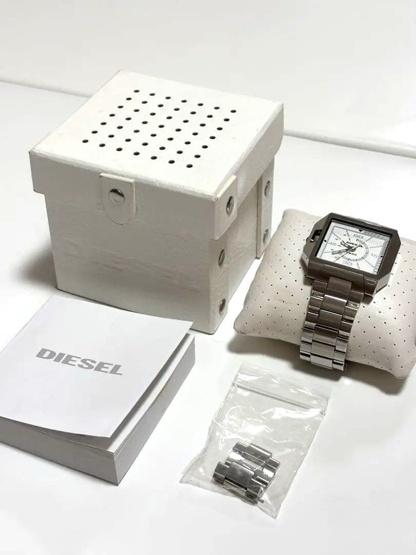 【稼働確認済】DIESEL DZ1381 ステンレススチール 時計