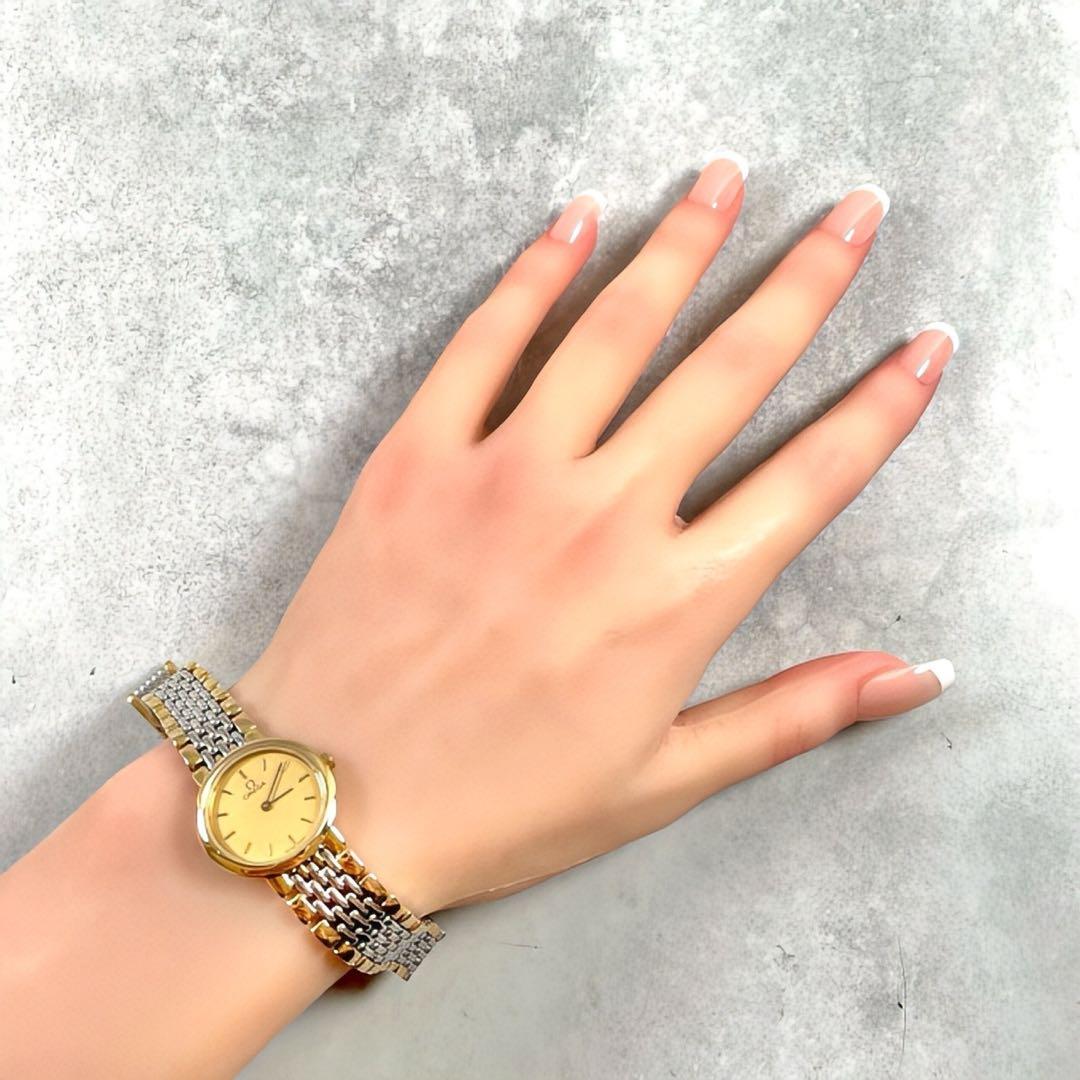美品✨ OMEGA クォーツ 腕時計 ゴールド シルバー オメガ レディース