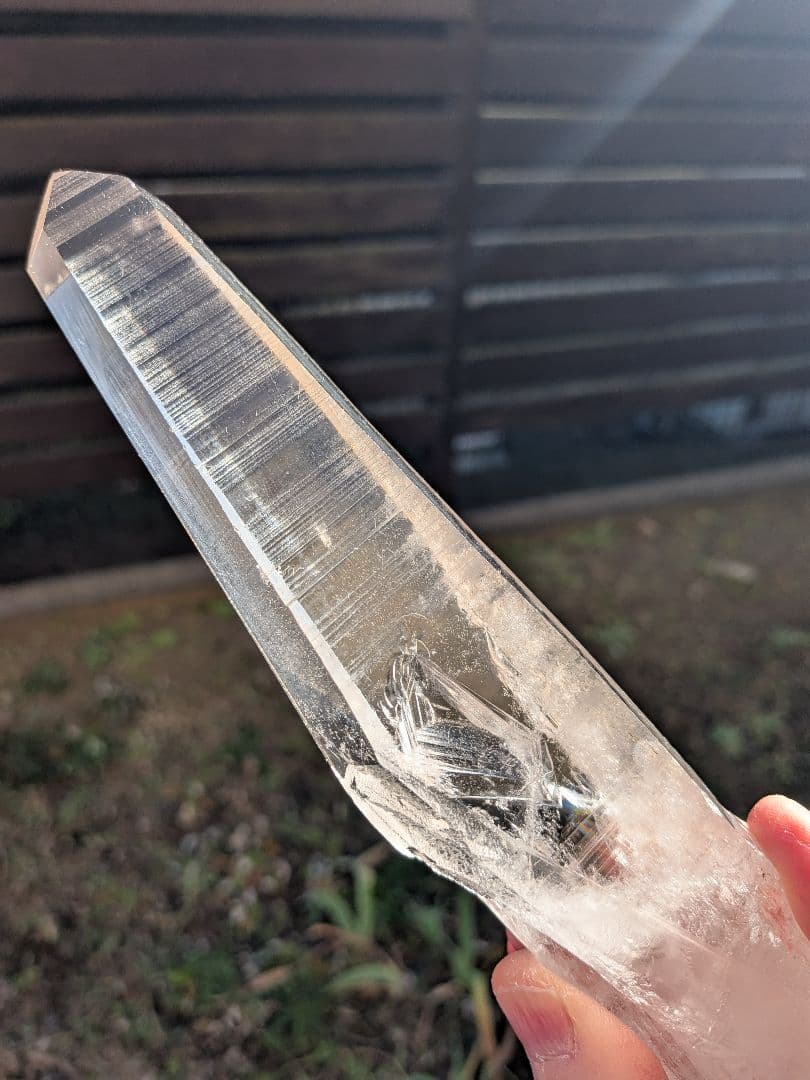 【ミナスジェライス産】大型 レムリアンシード 19cm 315g ワンド 水晶