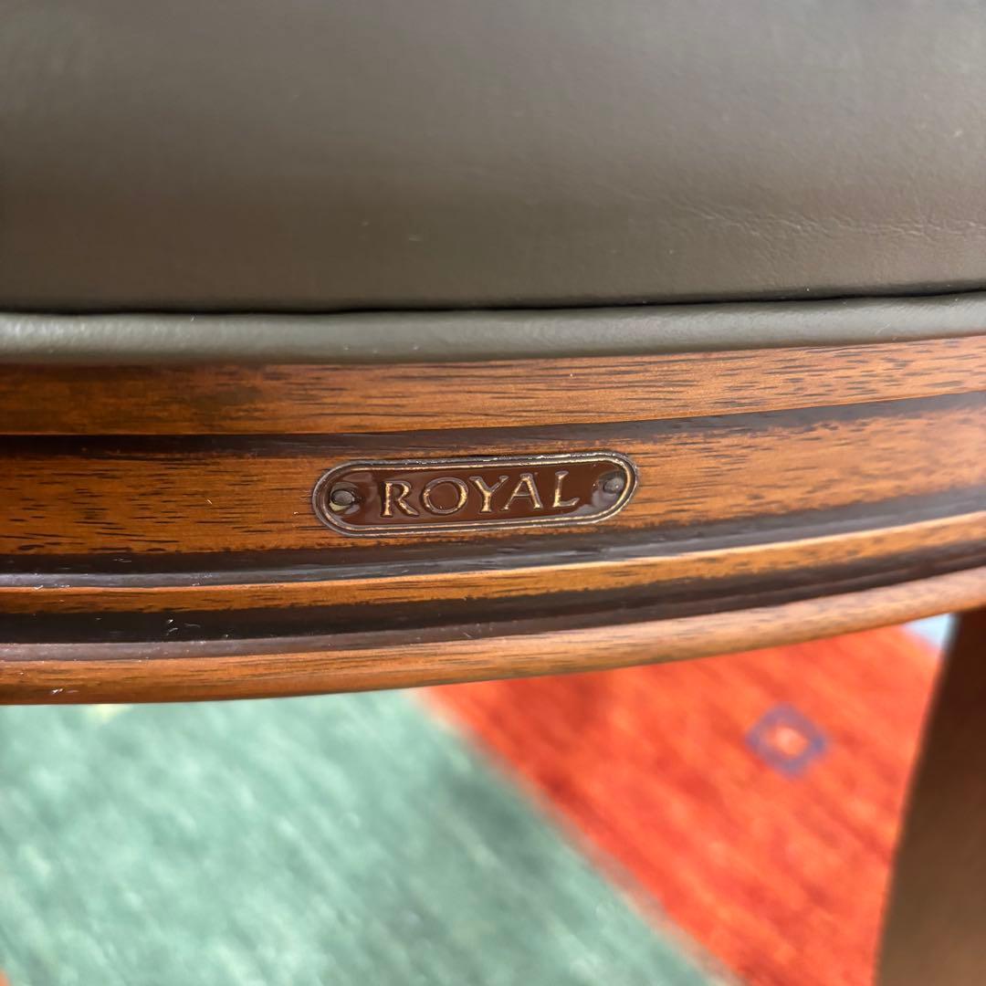 【良品】maruni/マルニ 地中海ロイヤル　本革張りチェア